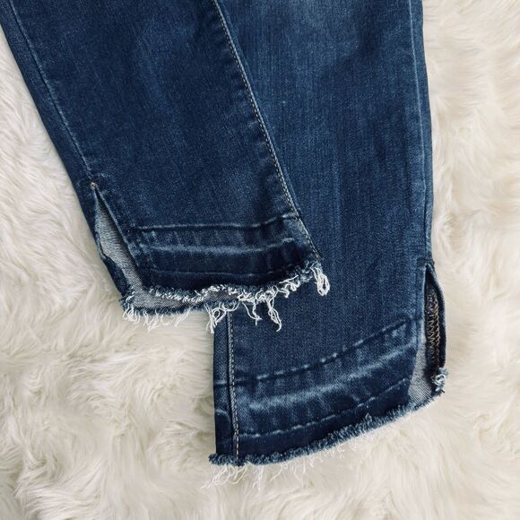 Cello High Rise Ankle Skinny Jeans 5 Dark Blue Stretch Juniors Measures 26 x 26 - Picture 5 of 7